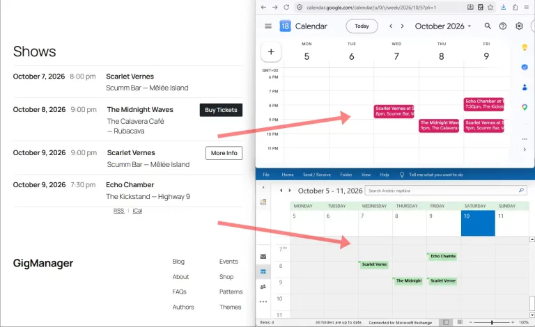 GigManager 1.1.0: Your Shows, Everywhere Your Fans Already Are
